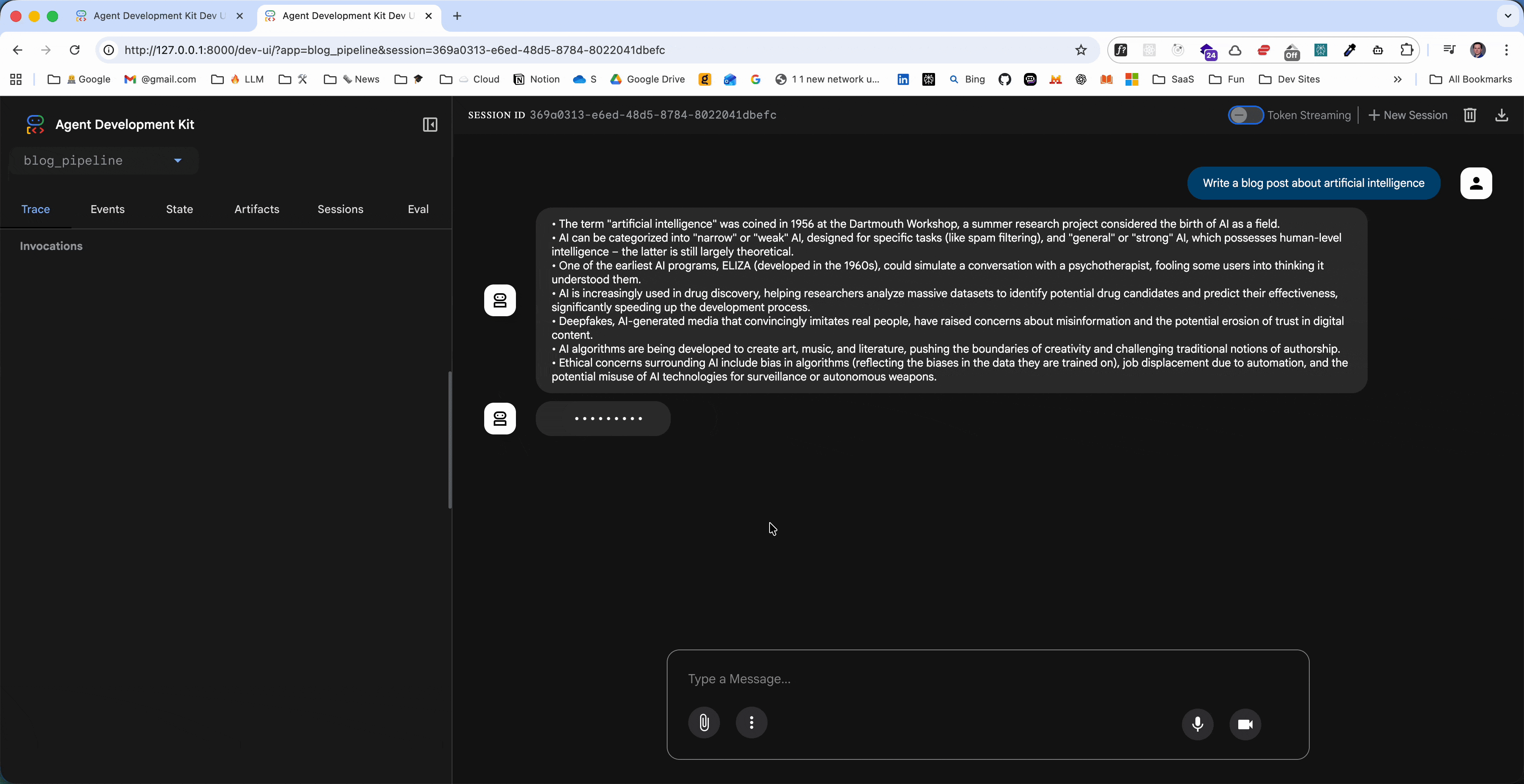 Tutorial 04 Demo - Sequential Workflows Blog Pipeline